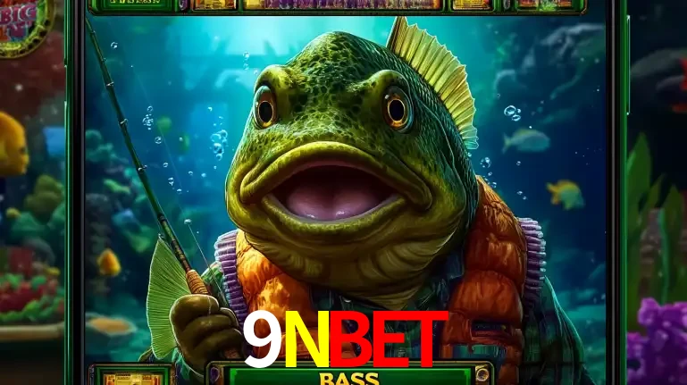 Personagem de peixe pescador do popular jogo de slot com tema de pescaria, uma das emocionantes opções de caça-níqueis para jogar e ganhar no cassino 9NBET.
