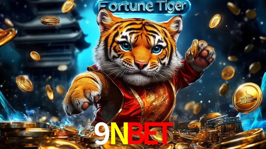 Imagem promocional do jogo de slot Fortune Tiger, com um tigre majestoso em traje tradicional cercado por uma fortuna em moedas de ouro, disponível agora no cassino 9NBET.